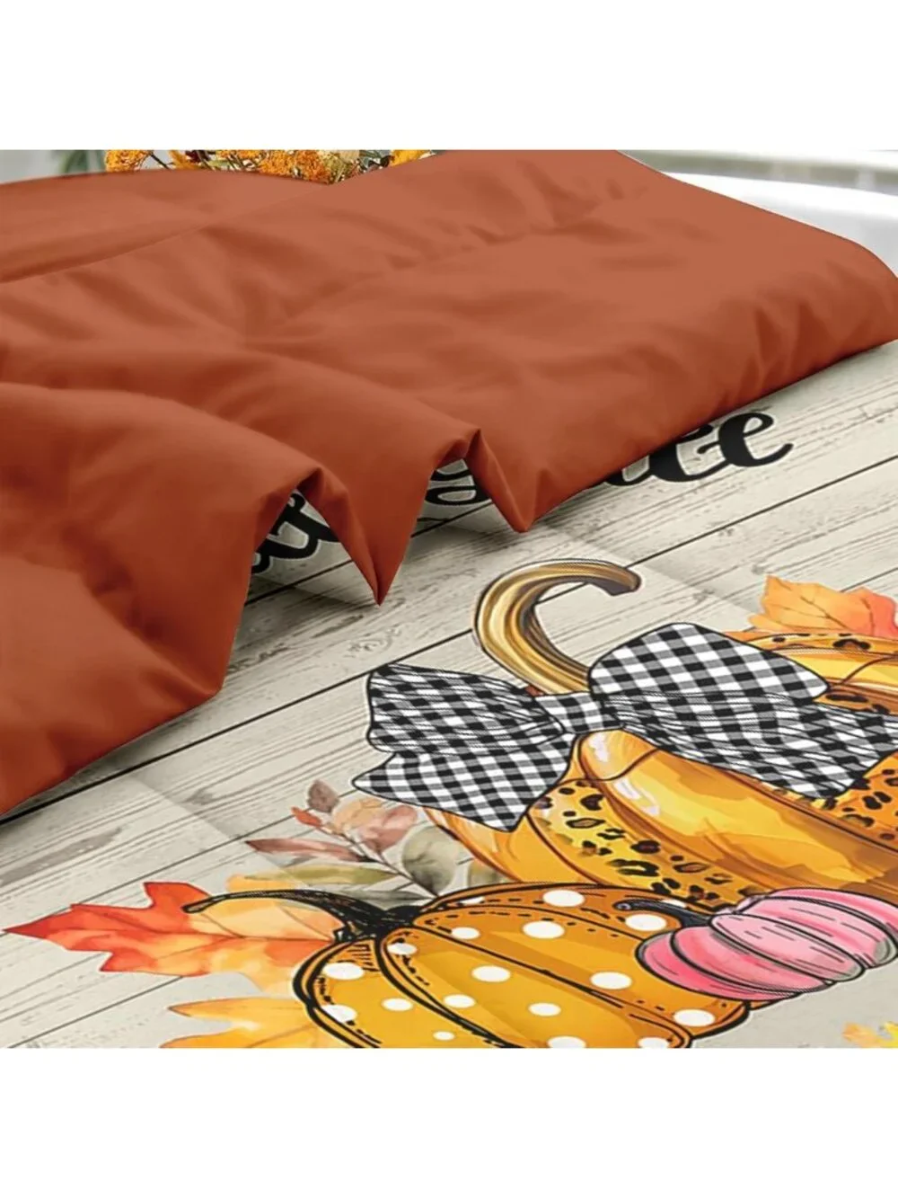 Cozy Queen Fall Comforter Set with Sheets - 7 Piece Happy Bedding Collection
